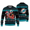 2025 Dolphins Santa Claus Ugly Christmas Sweater 1
