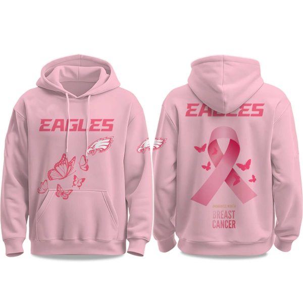 2025 Eagles Breast Cancer Awareness Month Hoodie 1