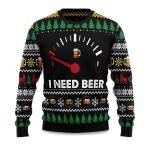 2025 I Need Beer Ugly Christmas Sweater