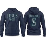 2025 Jesus Won Seattle Mariners Hoodie