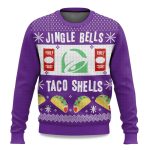 2025 Jingle Bells Taco Shells Fire Ugly Christmas Sweater