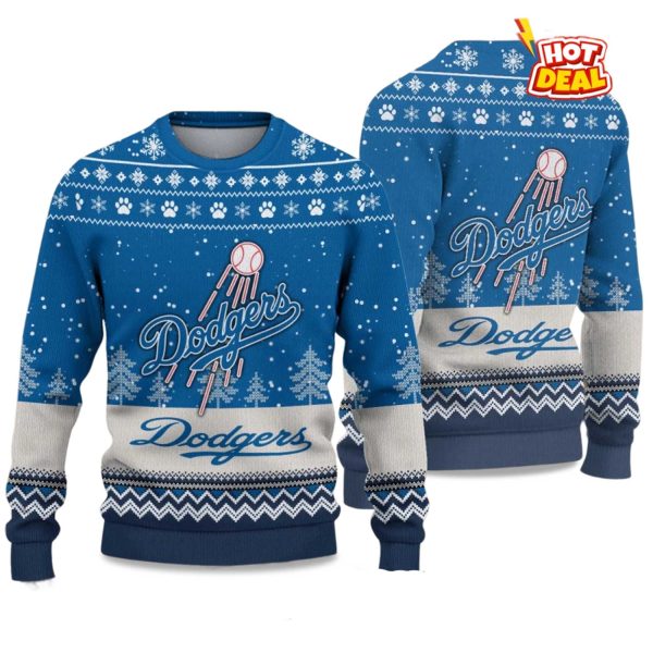 2025 LA Dodgers Ugly Christmas Sweater 1