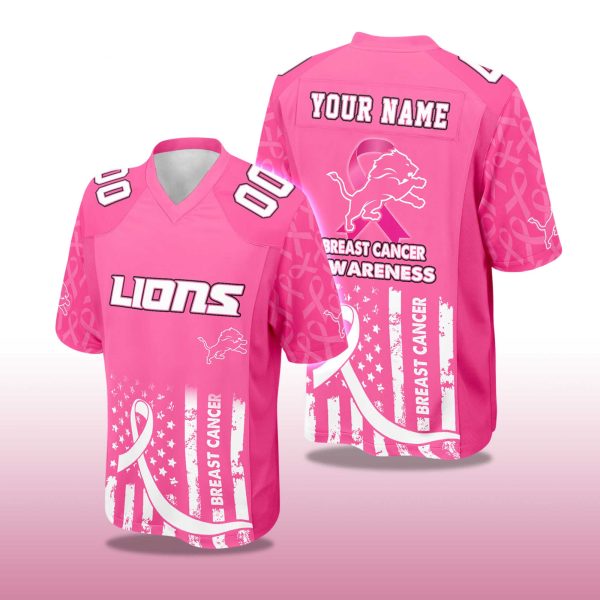 2025 Lions Breast Cancer Awareness Football Jersey 2