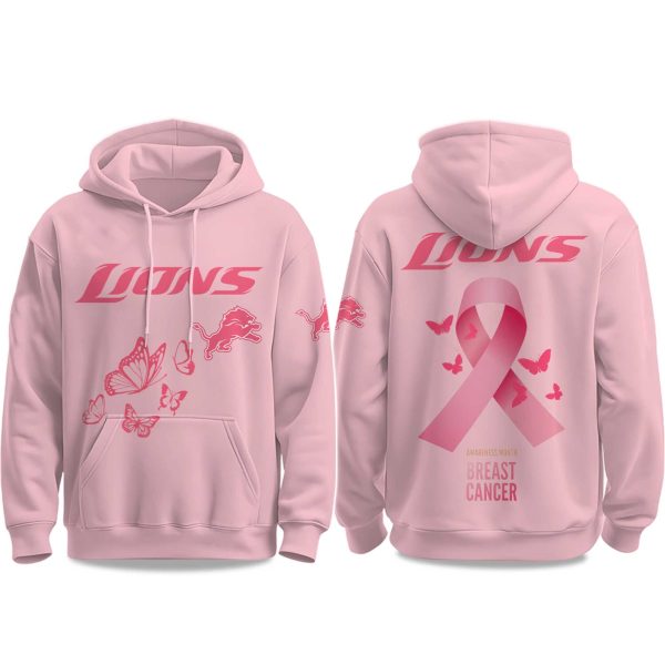 2025 Lions Breast Cancer Awareness Month Hoodie 1