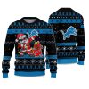 2025 Lions Santa Claus Ugly Christmas Sweater 1