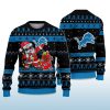 2025 Lions Santa Claus Ugly Christmas Sweater 2