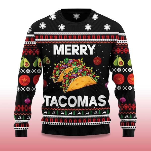 2025 Merry Tacomas Ugly Christmas Sweater 2