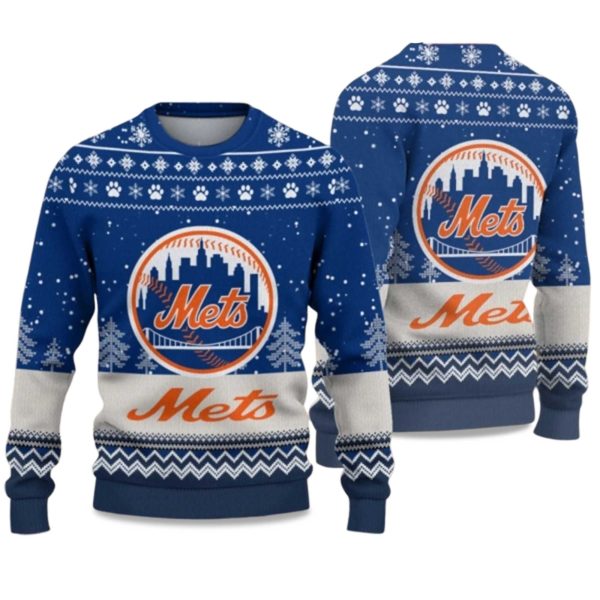2025 NY Mets Ugly Christmas Sweater 1