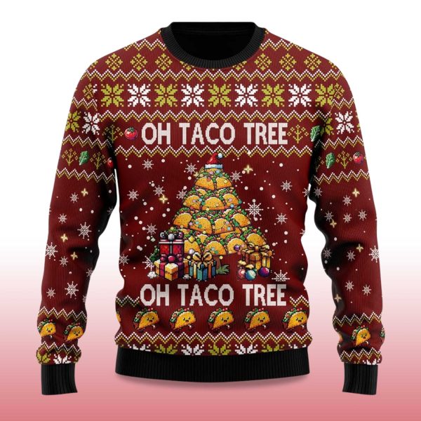 2025 Oh Taco Tree Ugly Christmas Sweater 2