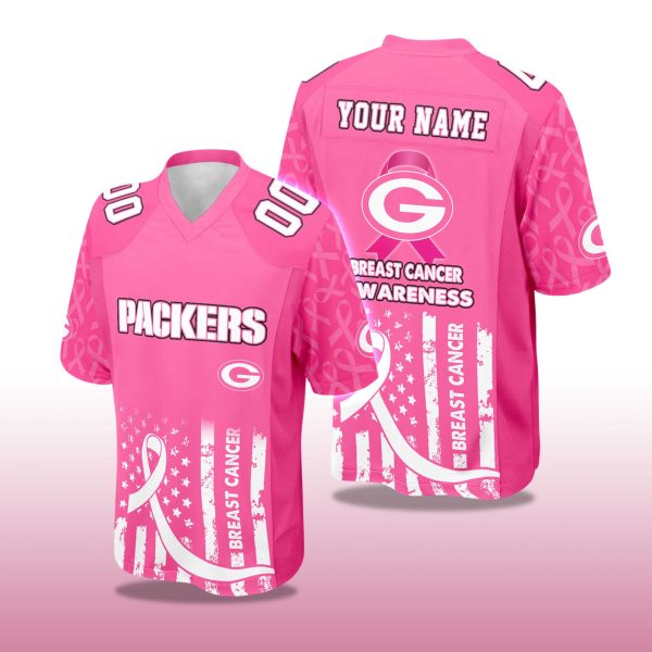 2025 Packers Breast Cancer Awareness Football Jersey 2