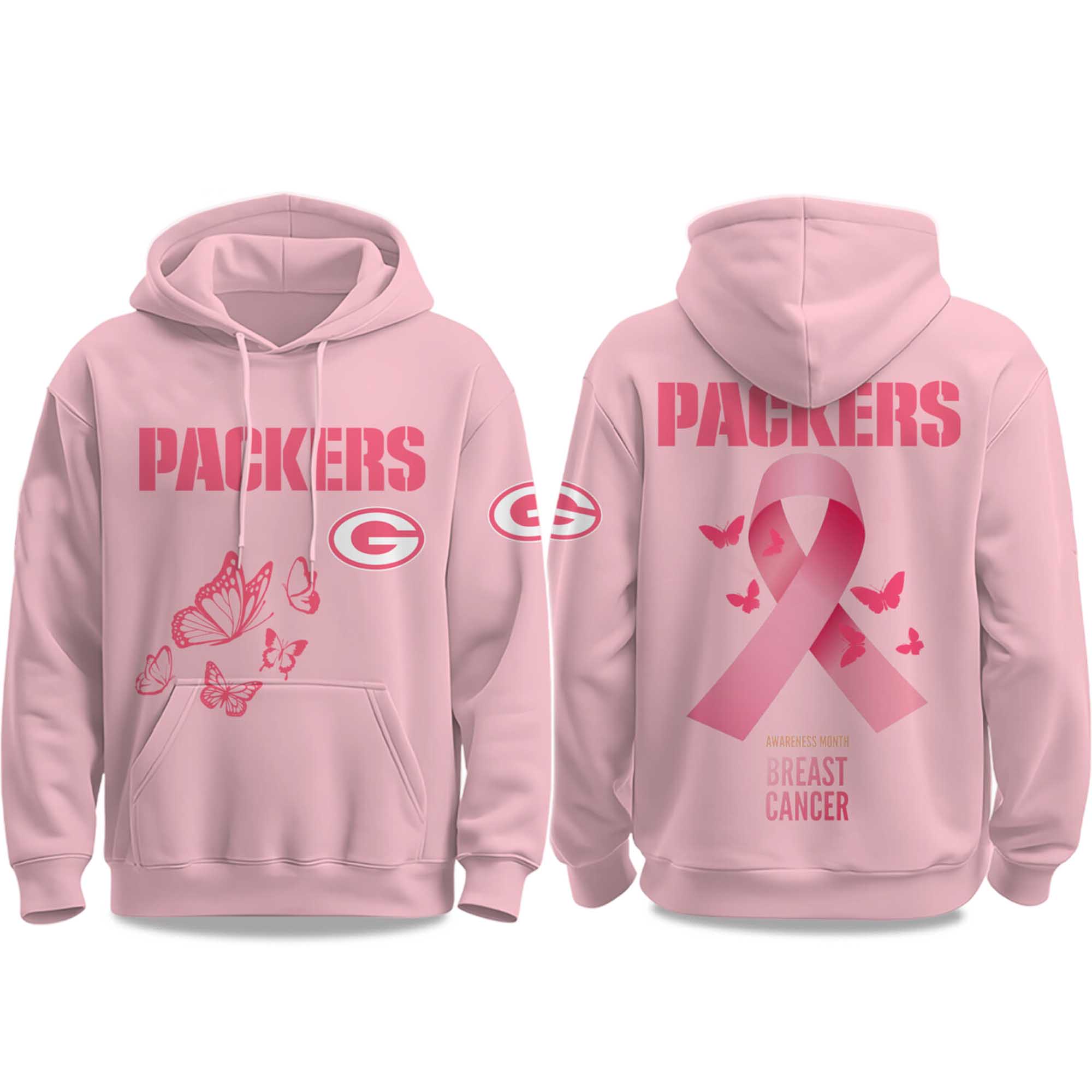 2025 Packers Breast Cancer Awareness Month Hoodie 2025 Packers Breast Cancer Awareness Month Hoodie