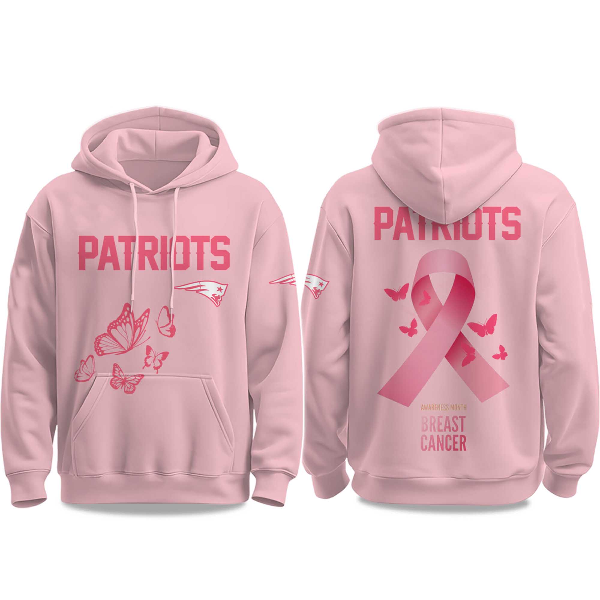 2025 Patriots Breast Cancer Awareness Month Hoodie 2025 Patriots Breast Cancer Awareness Month Hoodie