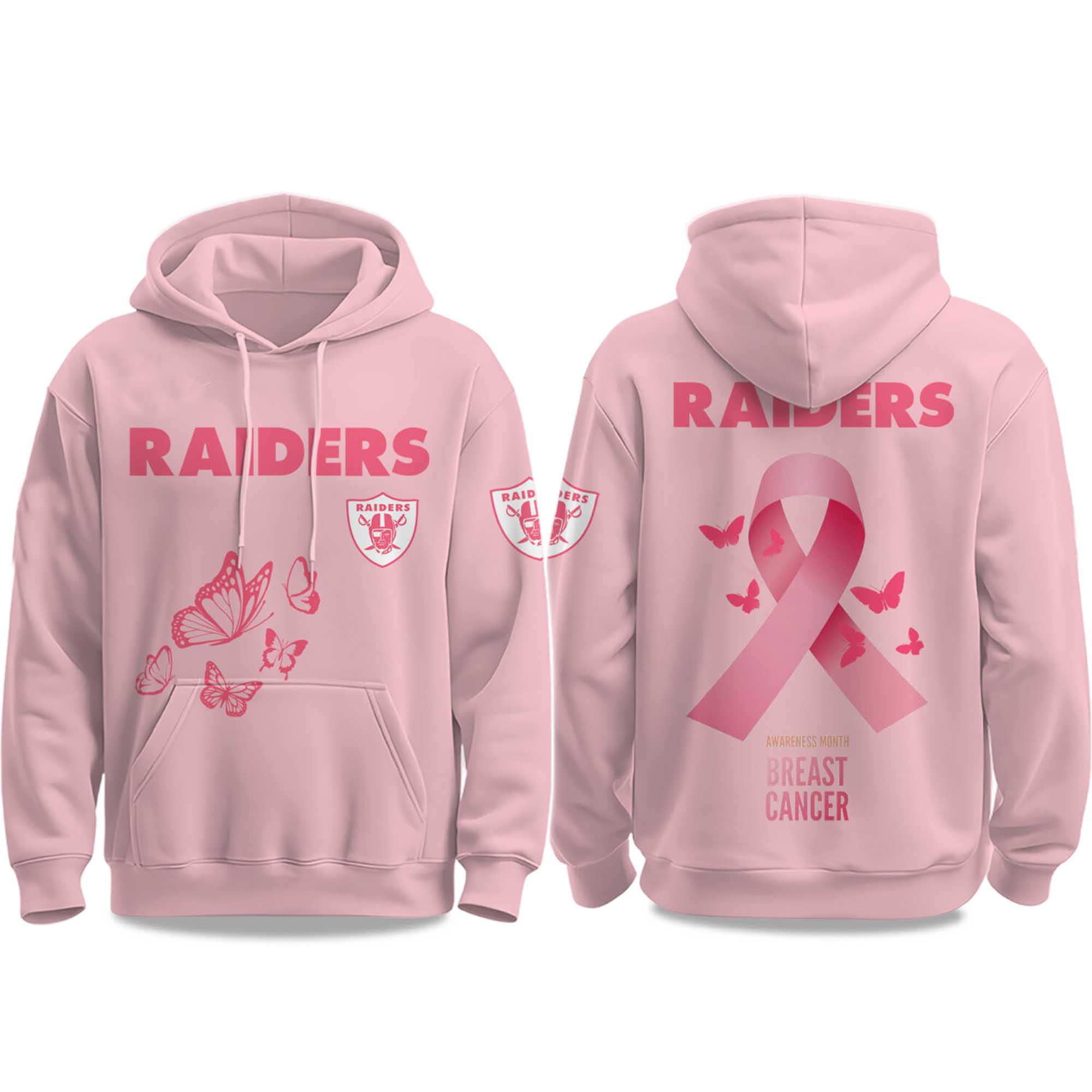 2025 Raiders Breast Cancer Awareness Month Hoodie 2025 Raiders Breast Cancer Awareness Month Hoodie