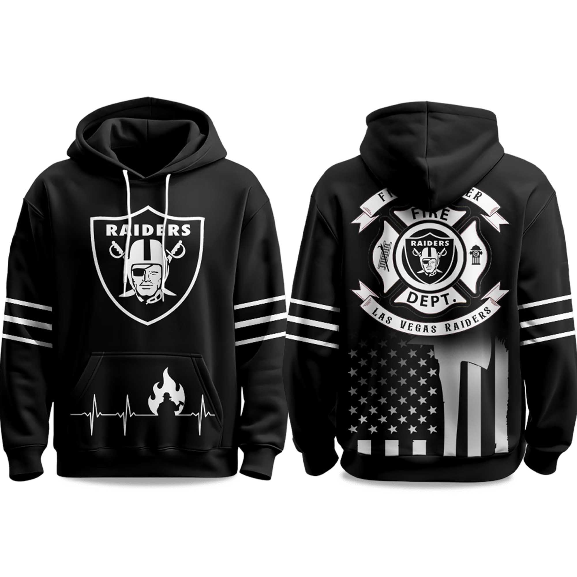 2025 Raiders Firefighter Appreciation Day Hoodie 2025 Raiders Firefighter Appreciation Day Hoodie