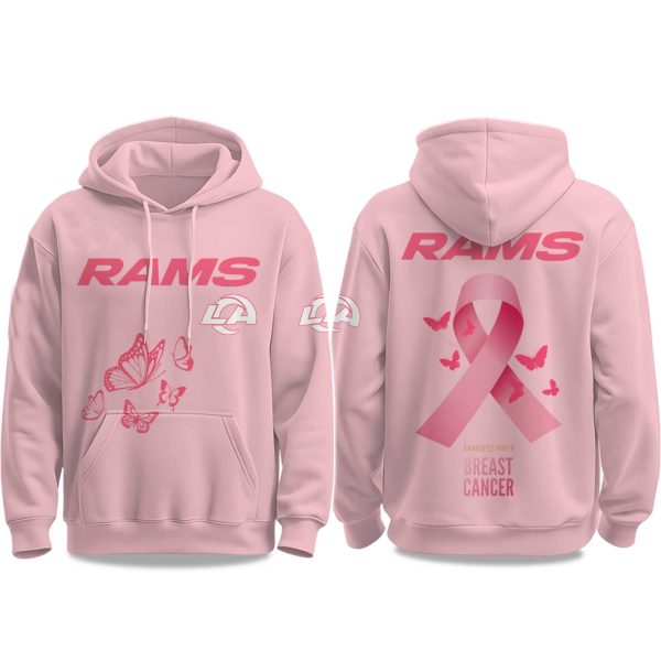 2025 Rams Breast Cancer Awareness Month Hoodie 1
