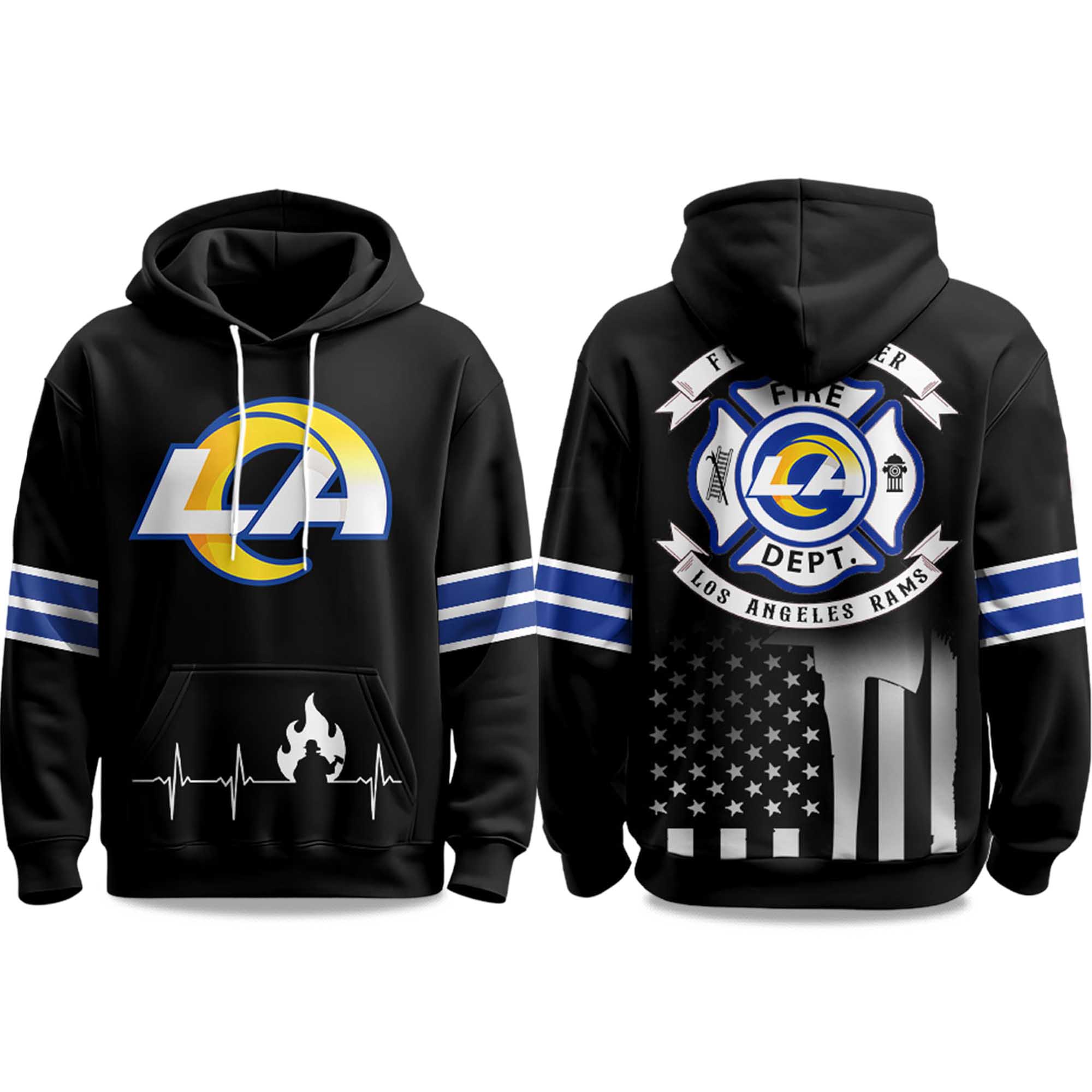 2025 Rams Firefighter Appreciation Day Hoodie 2025 Rams Firefighter Appreciation Day Hoodie