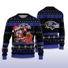 2025 Ravens Santa Claus Ugly Christmas Sweater 2