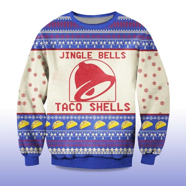 2025 Taco Bell Jingle Bells Taco Shells Ugly Christmas Sweater