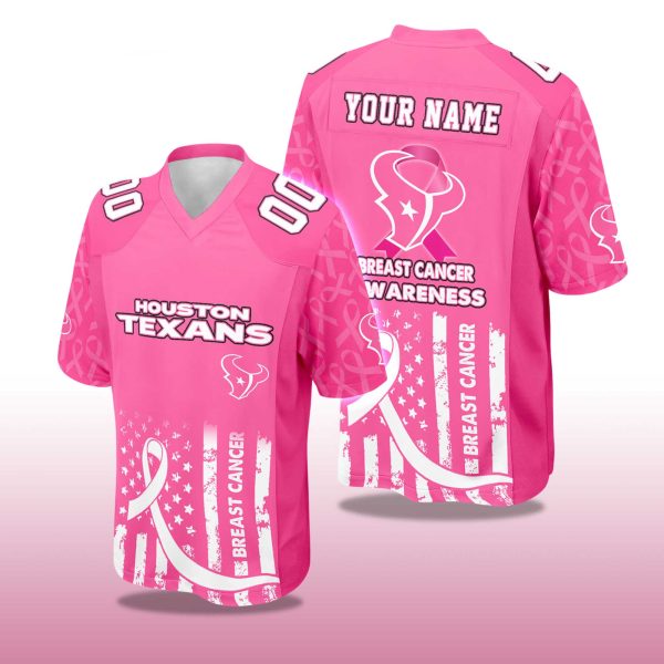 2025 Texans Breast Cancer Awareness Football Jersey 2