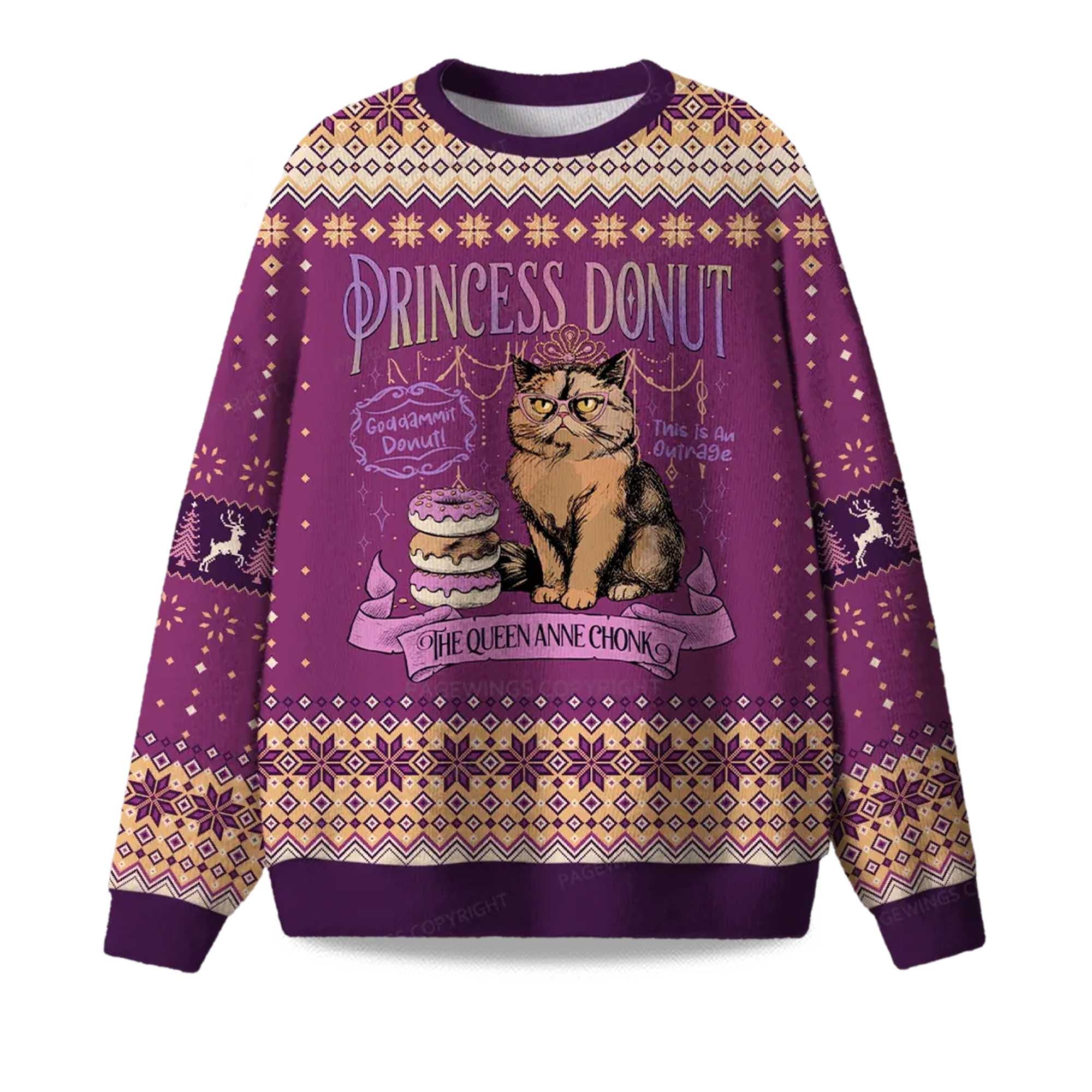 2025 The Queen Anne Chonk Ugly Christmas Sweater 1 2025 The Queen Anne Chonk Ugly Christmas Sweater