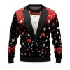 2025 Tree Snowflake Bow Tie Ugly Christmas Sweater 1
