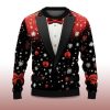 2025 Tree Snowflake Bow Tie Ugly Christmas Sweater 2
