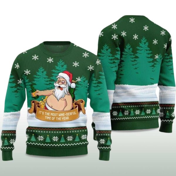 2025 Wine derful Santa Ugly Christmas Sweater 2