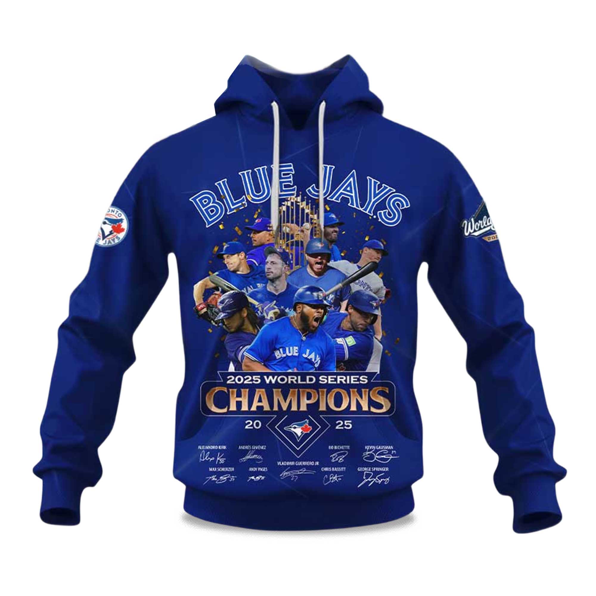 2025 World Series Champions Blue Jays Hoodie 2 2025 World Series Champions Blue Jays Hoodie