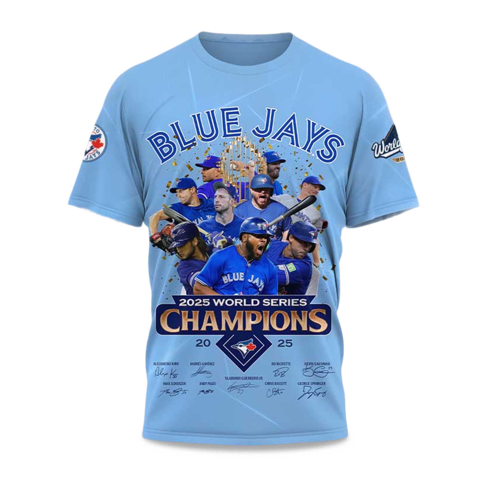 2025 World Series Champions Blue Jays T-Shirt 3 2025 World Series Champions Blue Jays T Shirt