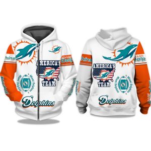 Dolphins Americas Team Zip Hoodie 1