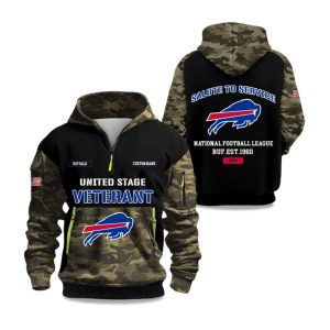 Bills Salute To Service 2025 Quarter Zip Hoodie 1