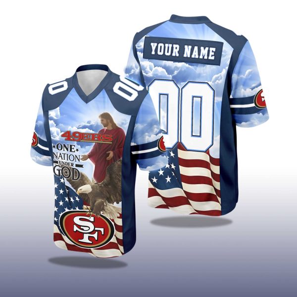 49ers One Nation Under God American 2025 Football Jersey 2