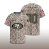 49ers Veterans Day 2025 V neck Short Sleeve Jersey