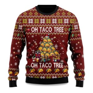 2025 Oh Taco Tree Ugly Christmas Sweater 1