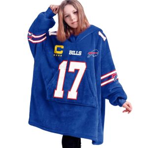 Captain J.A 17 Buffalo Football Unisex Blanket Hoodie
