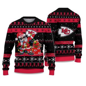 2025 Chiefs Santa Claus Ugly Christmas Sweater 1