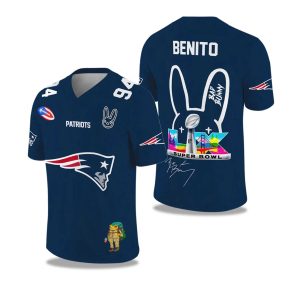 Patriots Bad Bunny Bowl LX 2025 2026 Football Jersey 1