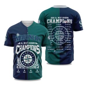 Mariners AL West Division Champions 2025 Jersey 1