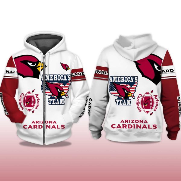 Arizona Cardnals Americas Team Zip Hoodie 2