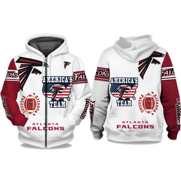 Atlanta Falcons Americas Team Zip Hoodie 1