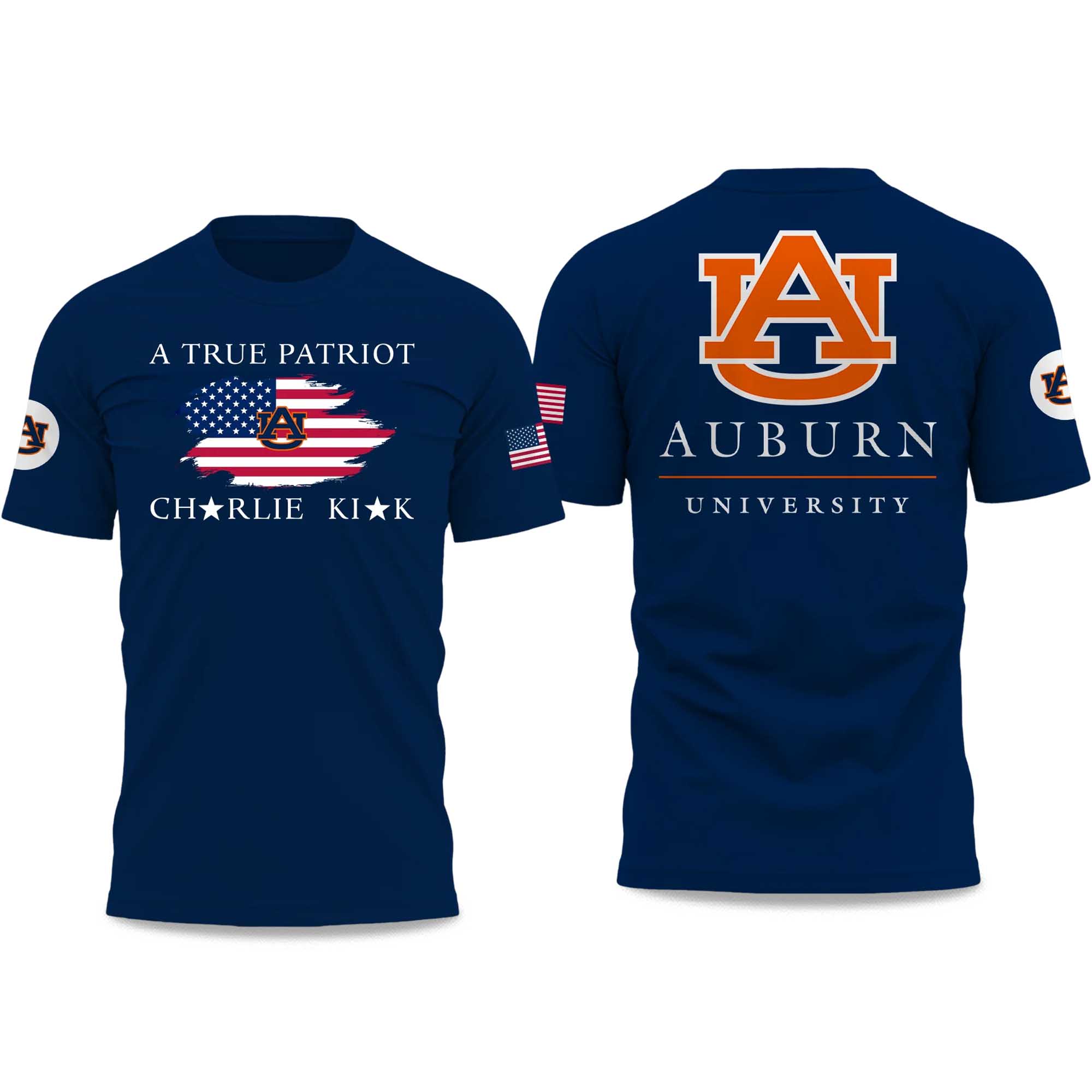 Auburn University A True Patriot Charlie Kirk 2025 T-Shirt 2 Auburn University A True Patriot Charlie Kirk 2025 T Shirt 2