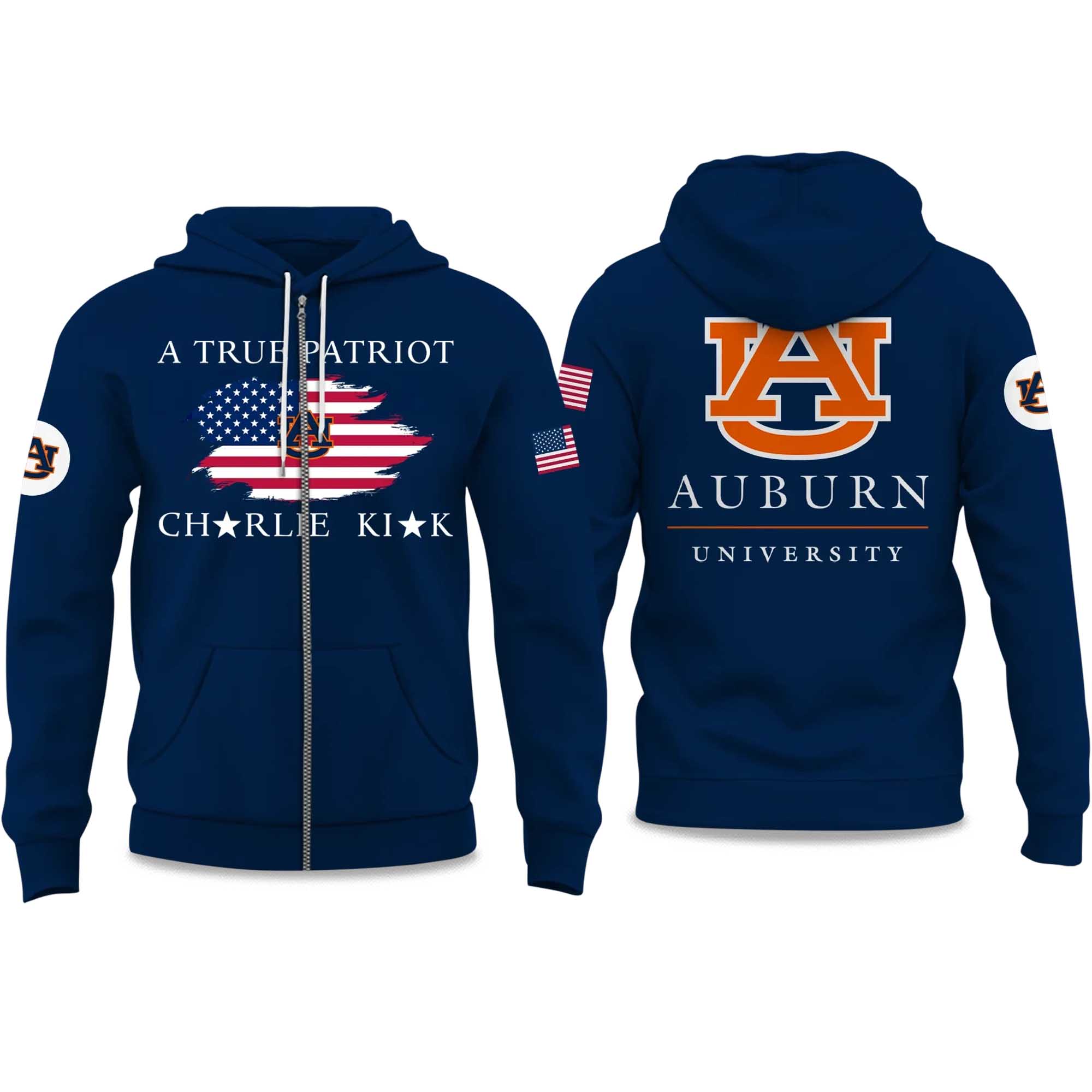 Auburn University A True Patriot Charlie Kirk 2025 Zip Hoodie 3 Auburn University A True Patriot Charlie Kirk 2025 Zip Hoodie 3