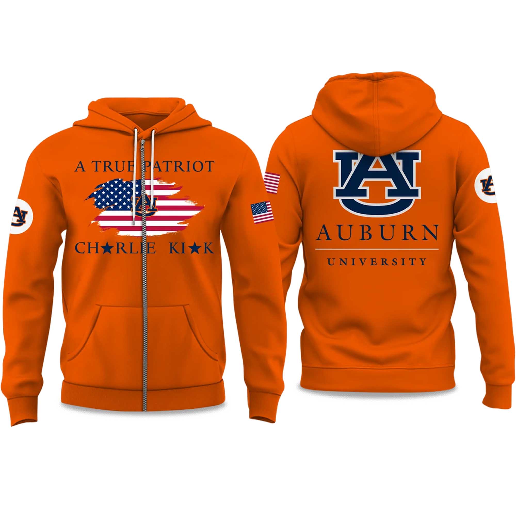 Auburn University A True Patriot Charlie Kirk 2025 Zip Hoodie 4 Auburn University A True Patriot Charlie Kirk 2025 Zip Hoodie 4