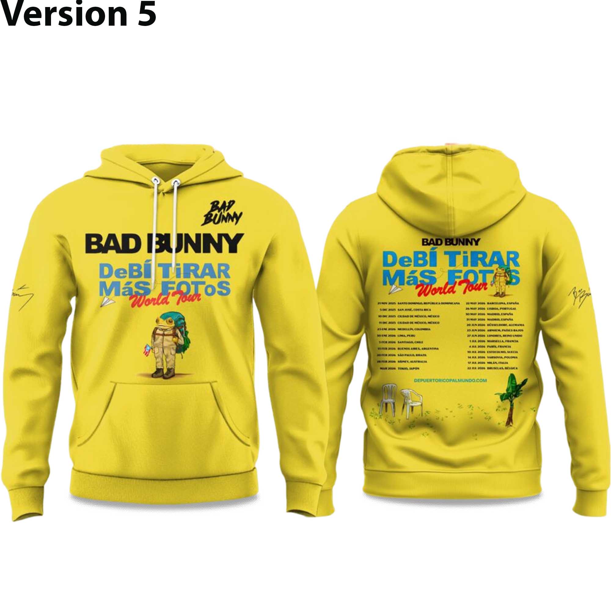 Bad Bunny x Debí Tirar Más Fotos World Tour 2026 Hoodie 5 Bad Bunny x Debí Tirar Más Fotos World Tour 2026 Hoodie