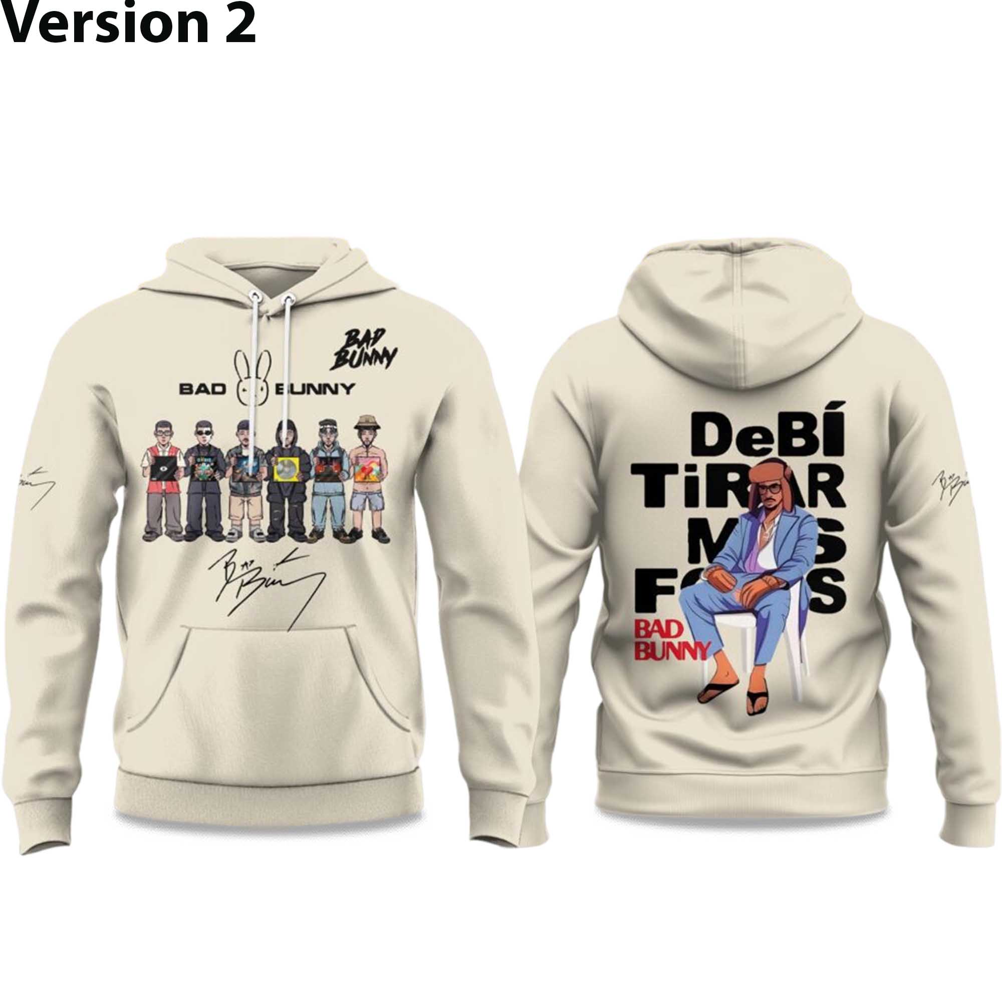 Bad Bunny x Debí Tirar Más Fotos World Tour 2026 Hoodie 2 Bad Bunny x Debí Tirar Más Fotos World Tour 2026 Hoodie