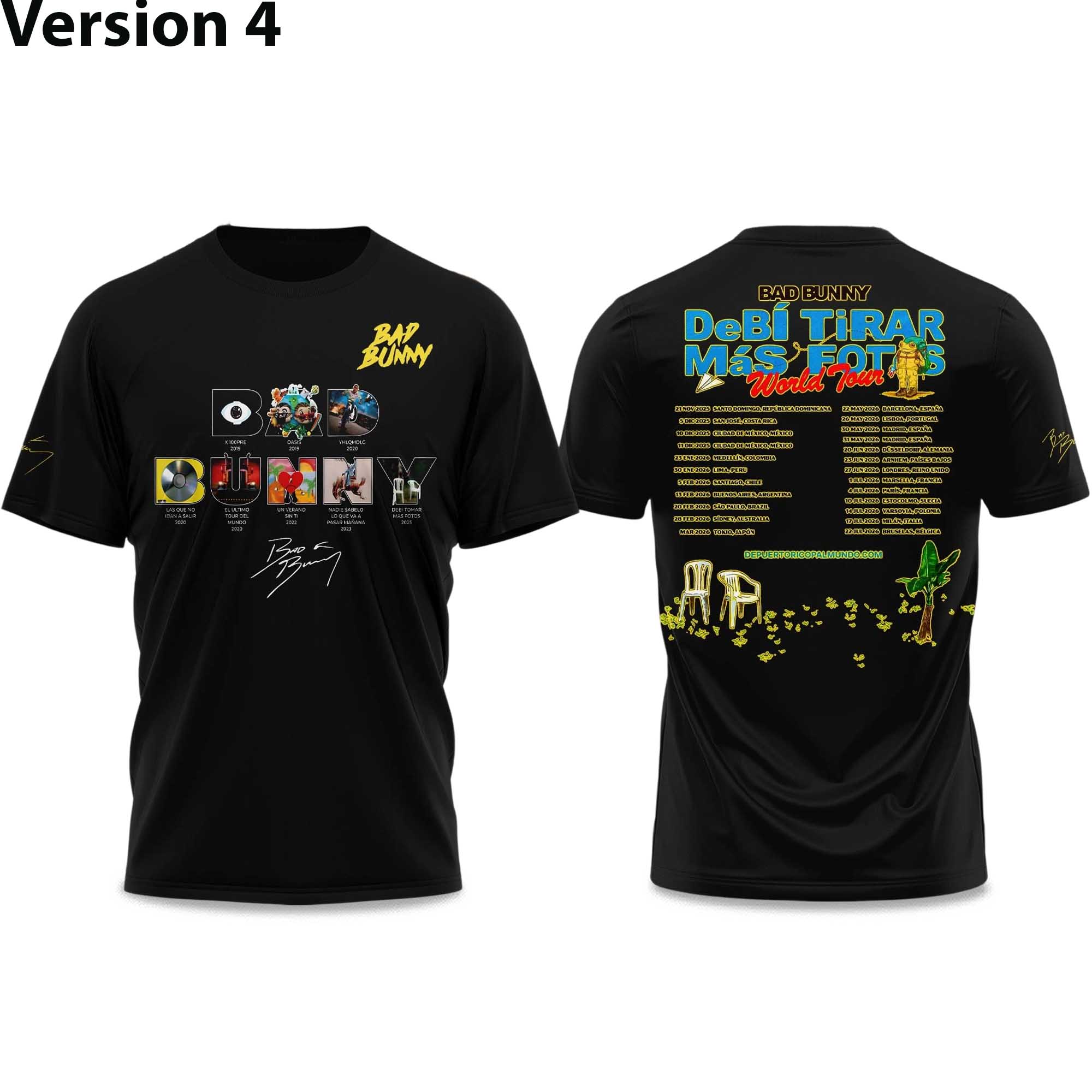 Bad Bunny x Debí Tirar Más Fotos World Tour 2026 Shirt 4 Bad Bunny x Debí Tirar Más Fotos World Tour 2026 Shirt