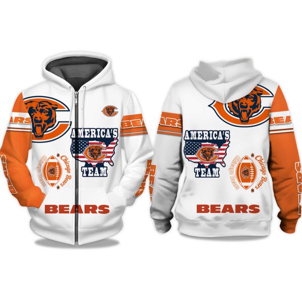 Bears Americas Team Zip Hoodie 1