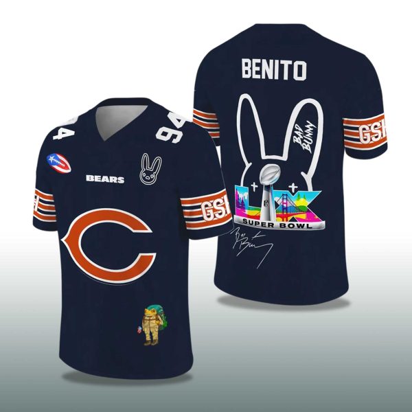 Bears Bad Bunny Bowl LX 2025 2026 Football Jersey
