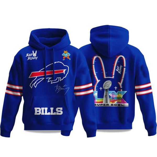 Bills Bad Bunny Bowl LX 2025 2026 Hoodie 1