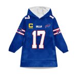 Bills Josh Allen 17 Football Unisex Blanket Hoodie